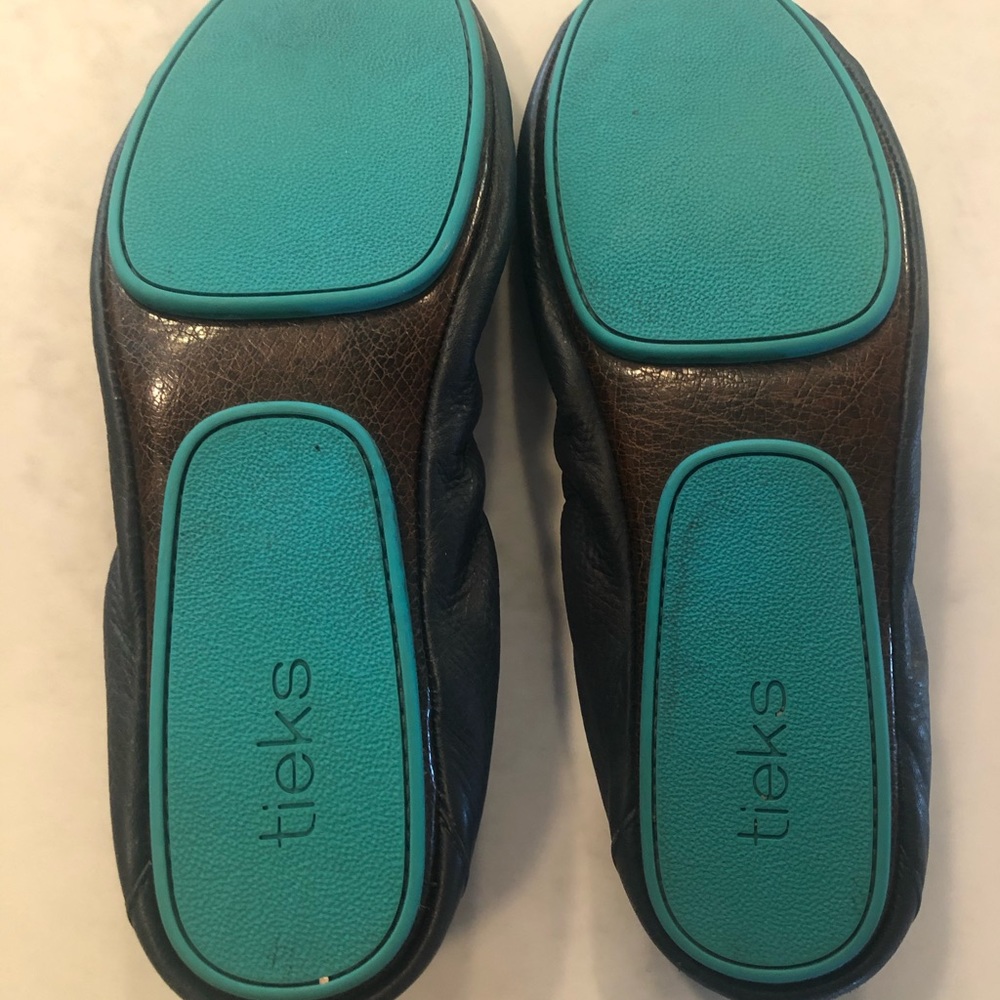 Navy Tieks flats